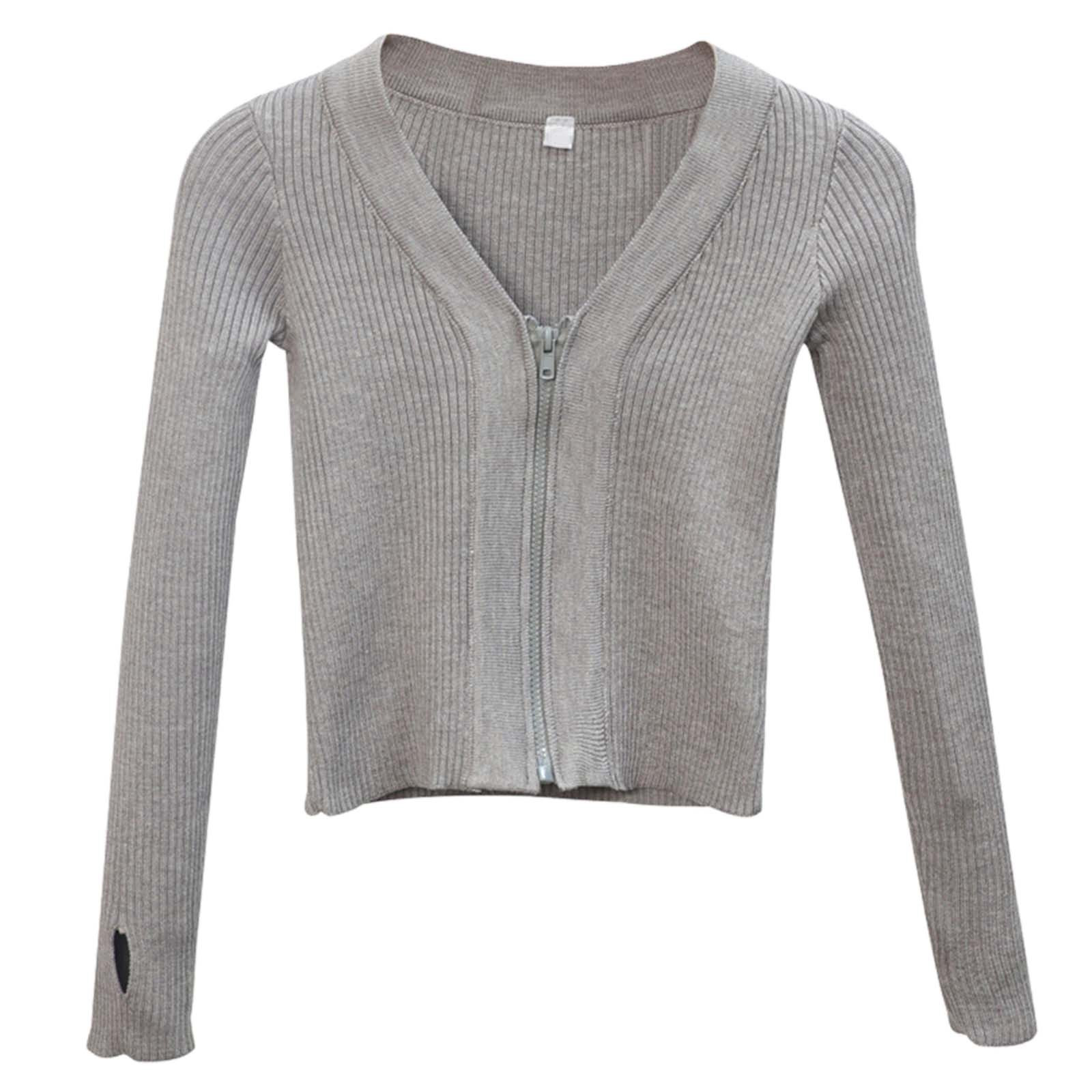 LUOGENLI Spring T Shirts Valentine's Day for Girls St. Patrick's Day 8-9 Girls Ballet Dance Crop Top Sweater Long Sleeve Sport Sweatshirt with Thumb Hole Grey 1-3 Years